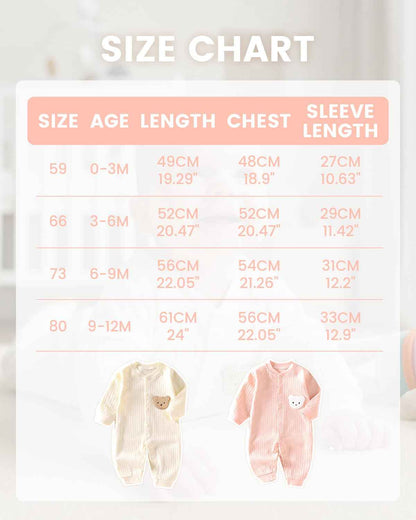 WYTbaby Baby Strampler Neugeborene Baumwolle Jumpsuit 2er-Pack Langarm Einteiligen Overall Kleidung für Baby Junge und Mädchen 0-12 Monate