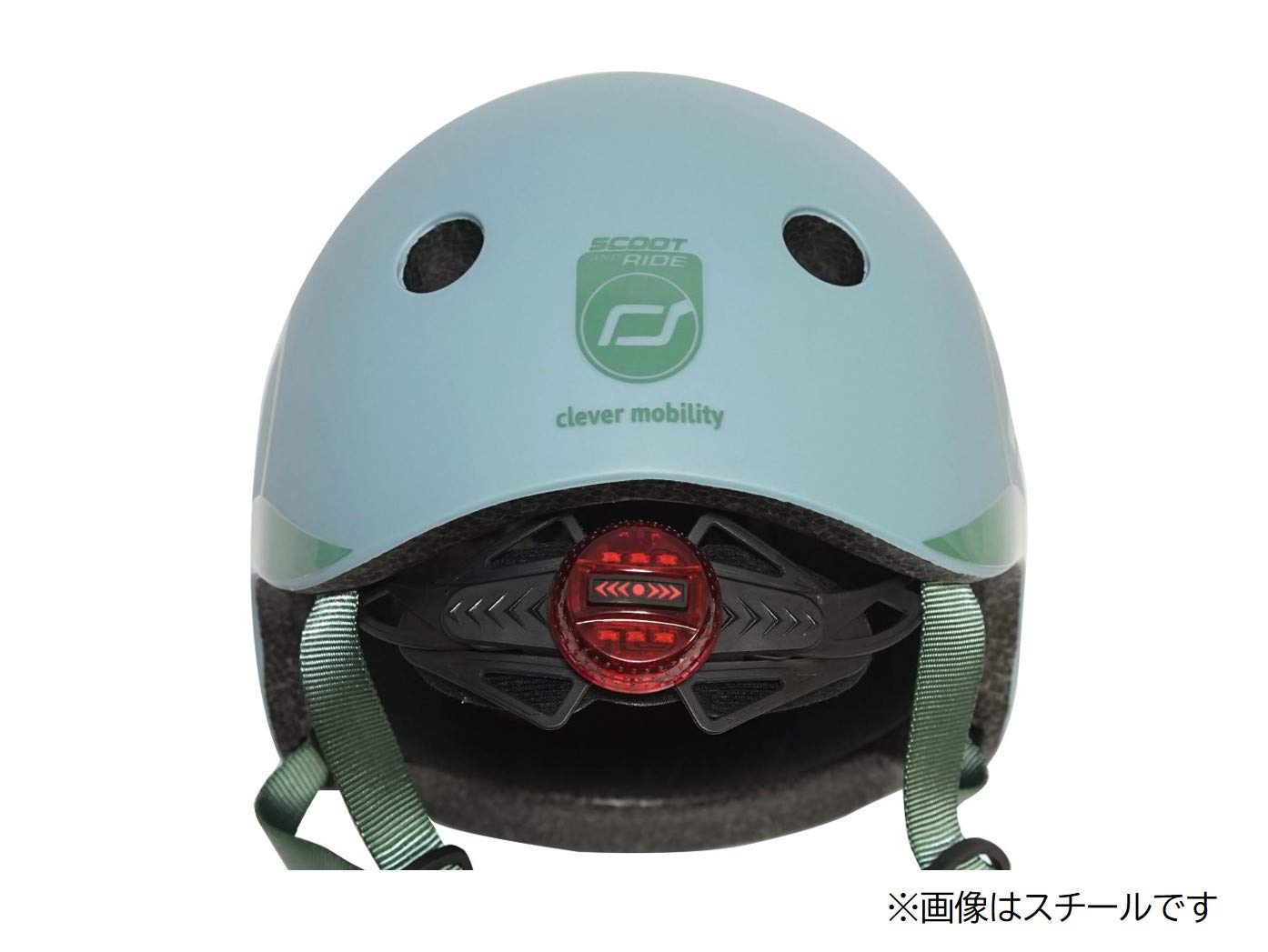 Scoot and Ride Babyhelm mit verstellbaren Trägern, Mattes Finish, Größen XXS, inklusive LED-Sicherheitslicht und weicher Fleece-Polsterung für zusätzlichen Schutz