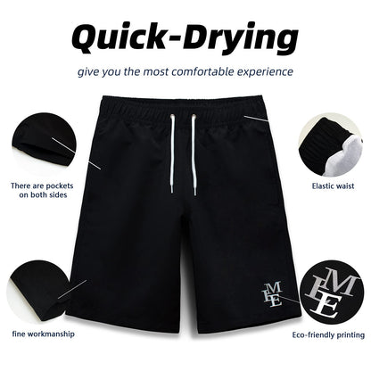 MEILONGER Badehose Jungen Badeshorts Schnelltrocknend Boardshorts mit Netzfutter Taschen und Verstellbarem Tunnelzug
