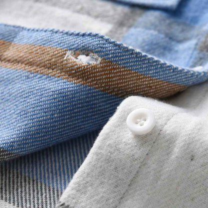 Kinder Übergangsjacke Jungen Kindermantel Mädchen Jacke Kariertem Hemd mit Kapuze für Frühling und Herbst