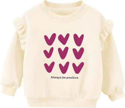 Gumyoss Sweatshirt Mädchen Pullover für Kinder Mädchen Baumwolle Sweater Kleinkind Mädchen Langarm Tops Alter 2-8 Jahre