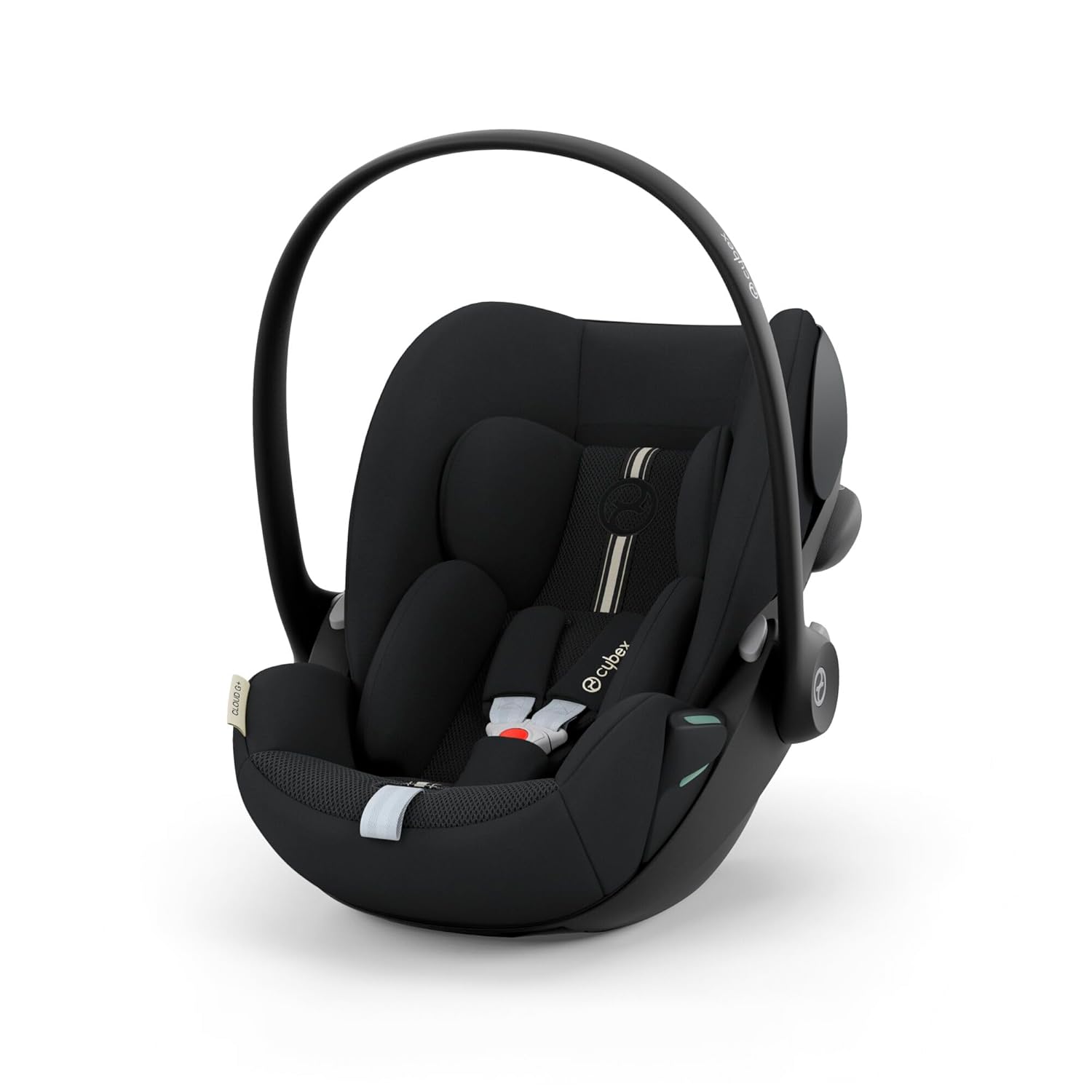 CYBEX Gold Babyschale Cloud G i-Size Plus, Inkl. Neugeboreneneinlage, Ab Geburt bis ca. 24 Monate, Für Kinder ab 40 cm bis 87 cm, Max. 13 kg, Moon Black - Meloni2