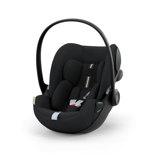 CYBEX Gold Babyschale Cloud G i-Size Plus, Inkl. Neugeboreneneinlage, Ab Geburt bis ca. 24 Monate, Für Kinder ab 40 cm bis 87 cm, Max. 13 kg, Moon Black - Meloni2