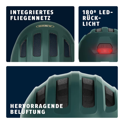ABUS Kinderhelm Smiley 3.0 ACE LED - Fahrradhelm mit Licht