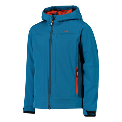 CMP Unisex Children's Giacca in Softshell Da Bambini Con Cappuccio Fisso Softshell Jacket for Children with Fixed Hood