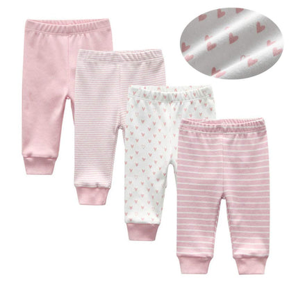 Kiddiezoom Unisex Babyhose für Mädchen Jungen Baby Jogginghose, 4er-Pack
