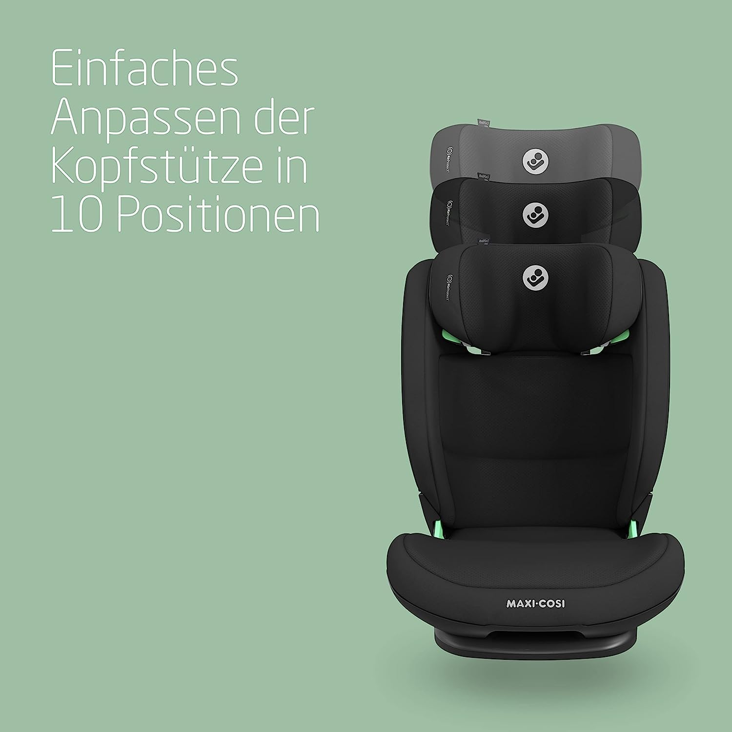 Maxi-Cosi RodiFix S i-Size Kindersitz, 100–150 cm, 3,5–12 Jahre, Autositz Kinder, 3 Liegepositionen, Verstellbare Höhe/Breite, G-CELL Side Impact Protection, AirProtect-Sicherheitskissen, Basic Black - Meloni2