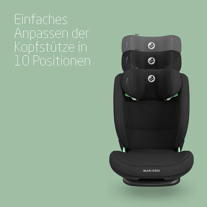Maxi-Cosi RodiFix S i-Size Kindersitz, 100–150 cm, 3,5–12 Jahre, Autositz Kinder, 3 Liegepositionen, Verstellbare Höhe/Breite, G-CELL Side Impact Protection, AirProtect-Sicherheitskissen, Basic Black - Meloni2