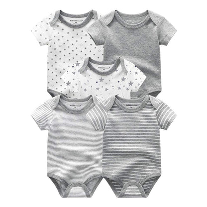 Kiddiezoom Baby-Body, Hose, Kleinkinder, Einteiler, Kleidung, Set, Outfits, für Jungen und Mädchen, Baumwollkappen, Kratzfäustlinge