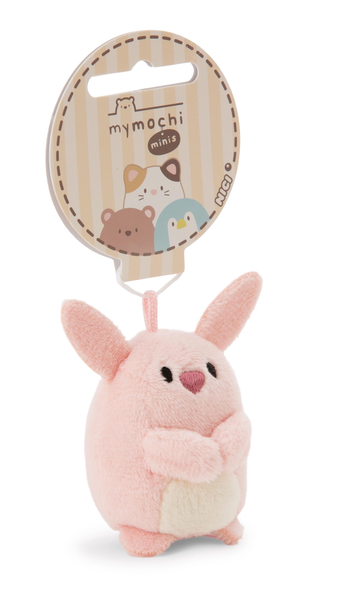 NICI My Mochi Cuddly Toy Ladybird Dozz Hamburger 5 cm Beige - Soft Plush Toy - Cute Plush Toy for Cuddling and Playing, for Children and Adults, Great Gift Idea