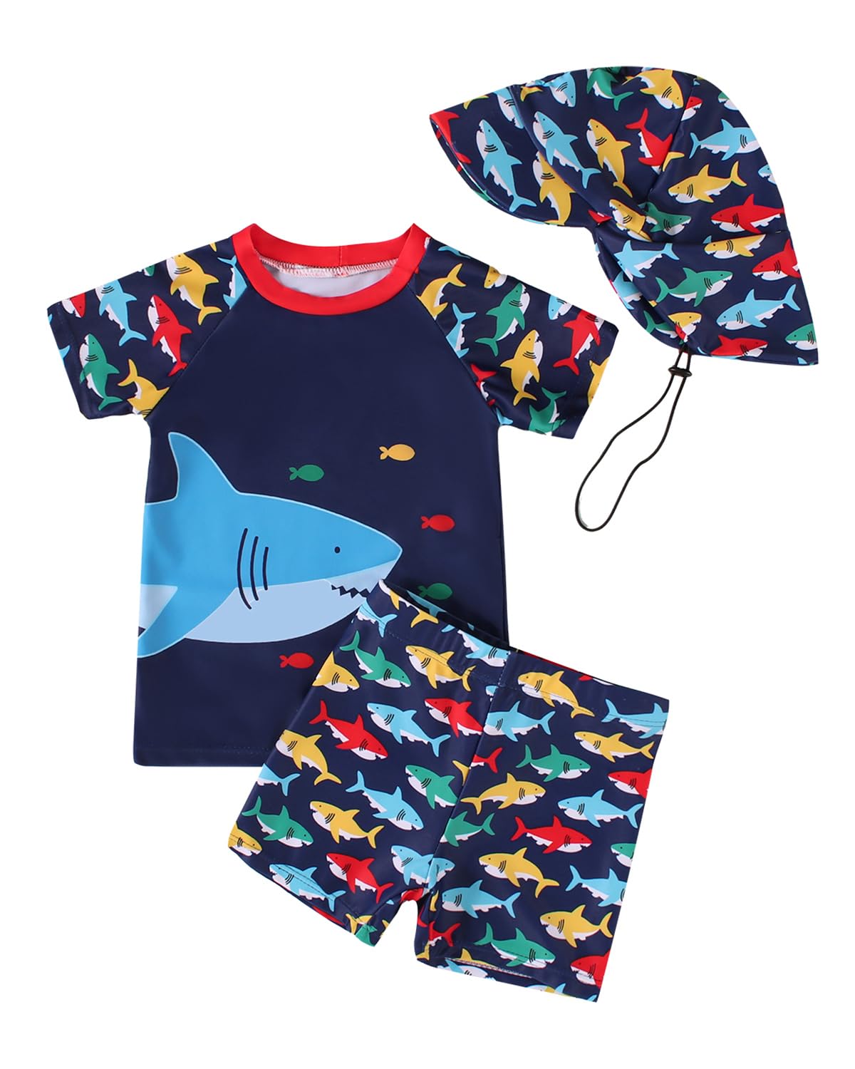 Uv Kleidung Baby Badeanzug Junge Zweiteilig Kurzärmel Schwimmshirt Badeshorts Uv Schutzkleidung 3 Monate-3 Jahre