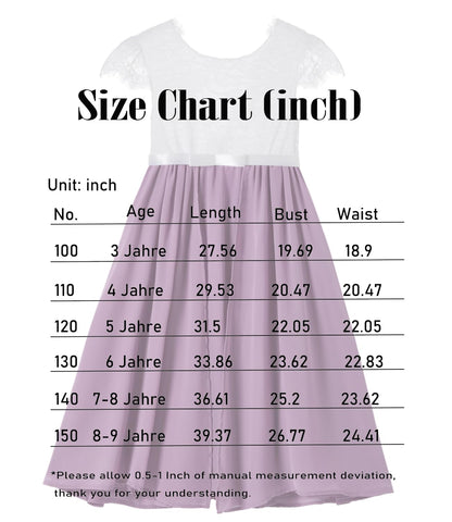 Beganly Mädchen Festtagskleider Spitze V-Rücken Kleid ärmellos Flauschig Tüll Prinzessin Partykleid Blumenmädchen Kleider