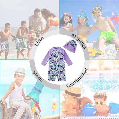 upandfast Baby Swimsuit with Buttons UV Protection Swimwear for Baby Girls 