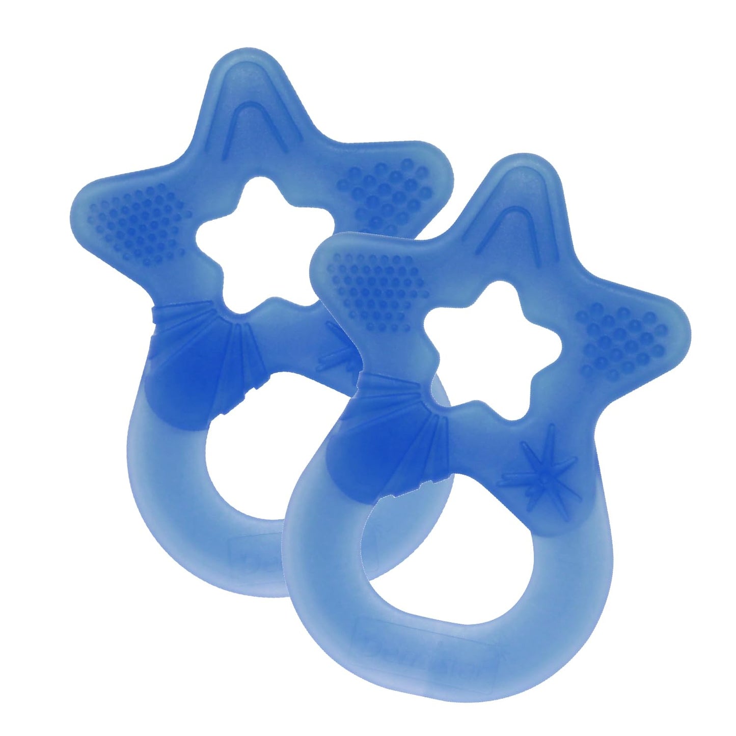 Dentistar Beißring 2er-Set – Teether für Babys & Kleinkinder ab 3 Monate – Baby Beißring mit Griff aus weichem Material zur Zahnungshilfe & Massage – Made in Germany – Pink & Lila