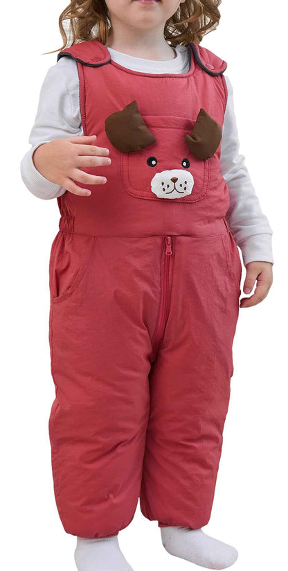 FEOYA Baby snowsuit winter stitch girls winter jacket fleece cute. Children's clothing sleeveless fashion boys romper lined round neck collar warm with zip black 9 months - 4 years