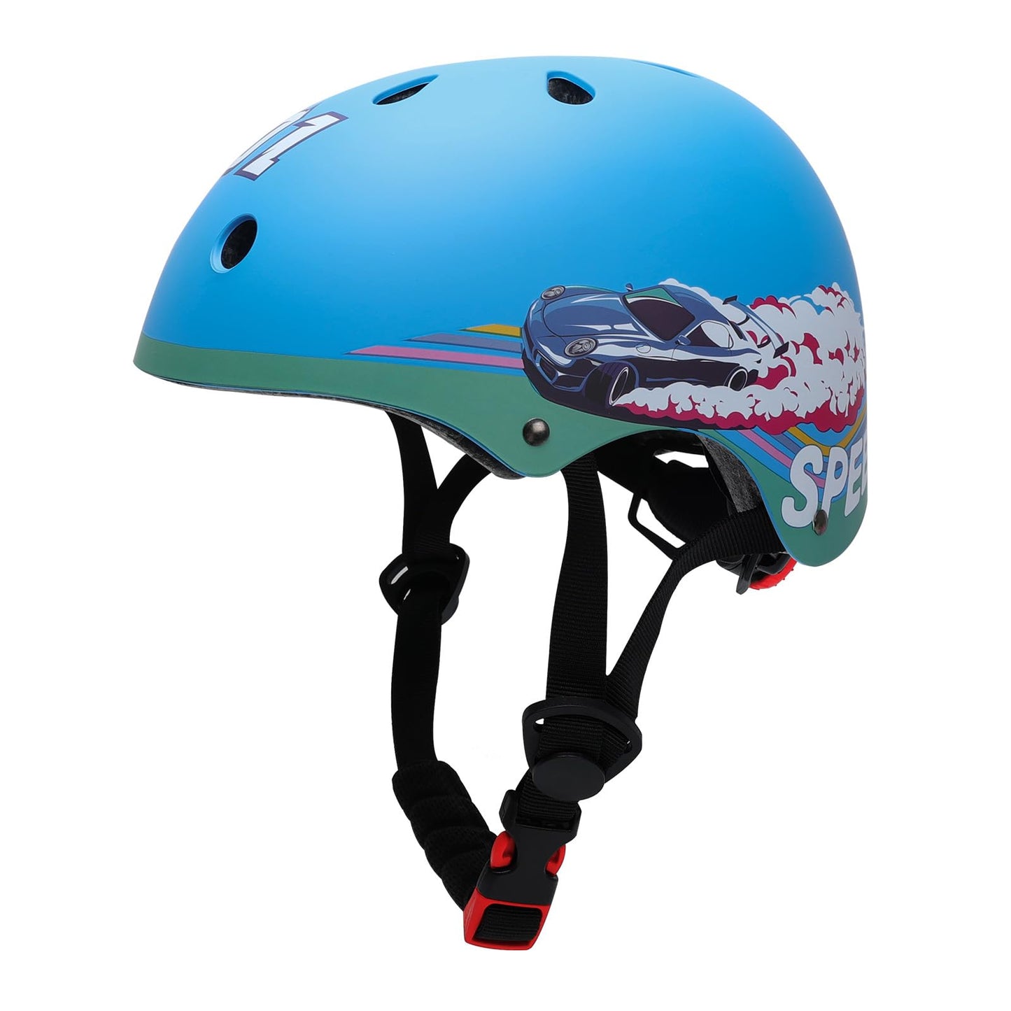 YOOXARMOR Fahrradhelm Kinder, Verstellbar Skaterhelm Reithelm für 3-5-8 Jungen und Mädchen Kinderfahrradhelm Leicht Einstellbar 50-54CM für Fahrrad Roller Skateboard Scooter