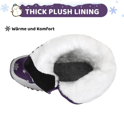 Mishansha Girls' Winter Boots, Children's Winter Shoes, Warm Snow Boots, Lined Winter Boots