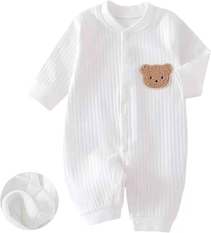 KeCool Unisex Baby Clothing Newborn 100% Cotton Soft Long Sleeve Romper Baby Bodysuits Newborn Clothes for Boys and Girls, Comfortable Baby Romper Newborn Clothing Boys Girls