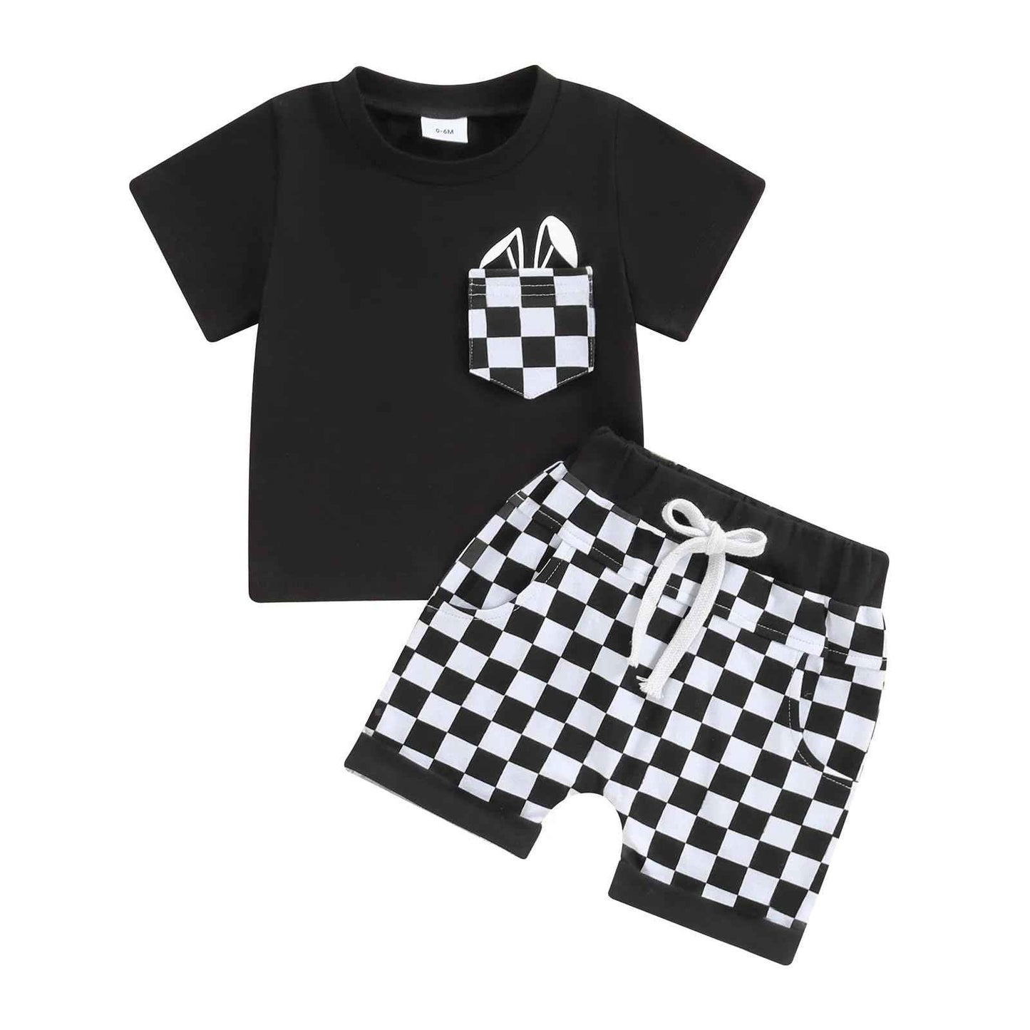 Baby Sommerkleidung Jungen Neugeborene Set Kurzarm Streifen T-Shirt und Casual Hose mit Taschen Sommer 2Pcs Outfits Kleinkind Bekleidungsset