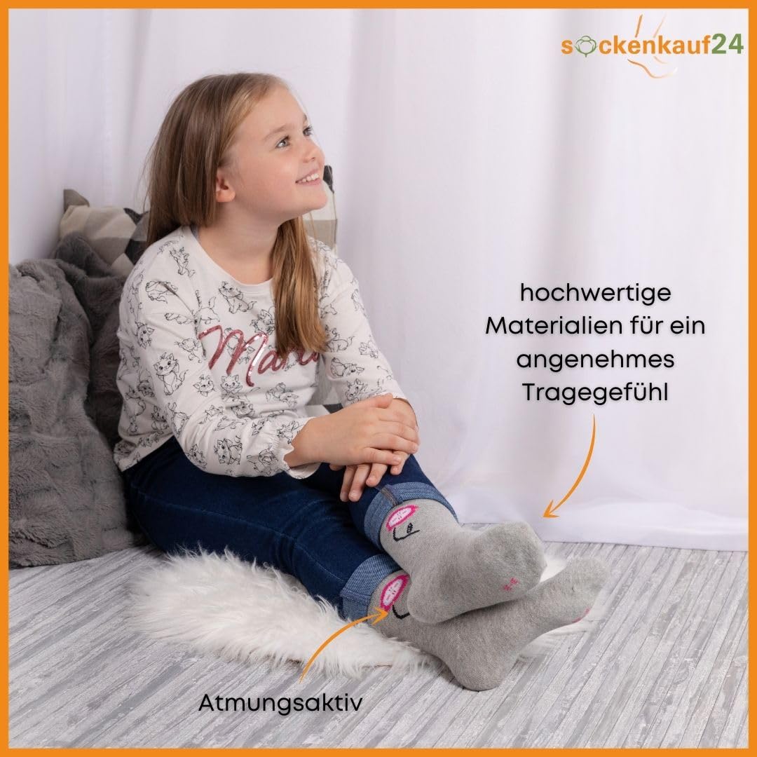 10 Paar Kinder Socken Jungen & Mädchen Baumwolle Kindersocken