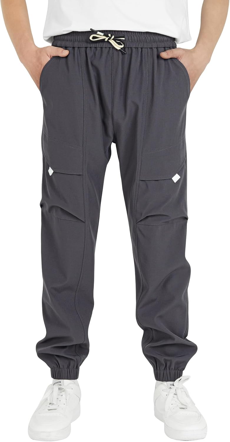 YOUNGSOUL Cargohose Jungen Wasserdicht Kinder Wanderhose Outdoor Jungs Cargo Hose mit Gummizug