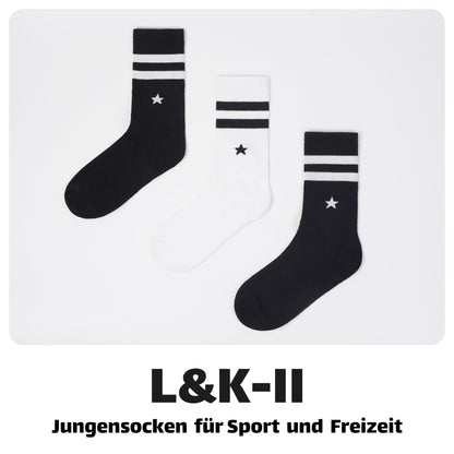 Libella 12 Paar Kindersocken Jungen Mädchen Sportsocken Fussball Wintersocken Baumwolle bunt Cotton modische makronen Füßlinge 2889VA