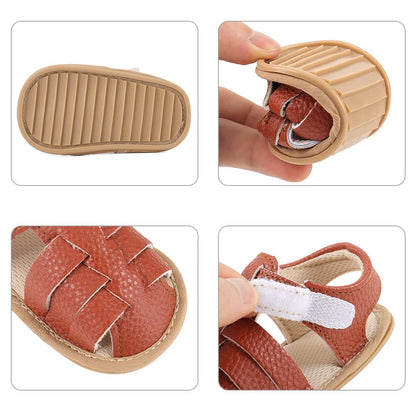 MASOCIO Babyschuhe Mädchen Sandalen Sommer Schuhe Flach Gummi Rutschfest