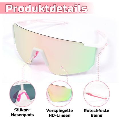 Rosedreamer Schnelle Brille Sport Sonnenbrille Herren Damen Polarisierte Sonnenbrille Fahrradbrille Laufbrille für MTB Rennrad Radfahren Biking Ski FahrradLaufen mit UV400 Schutzbrille