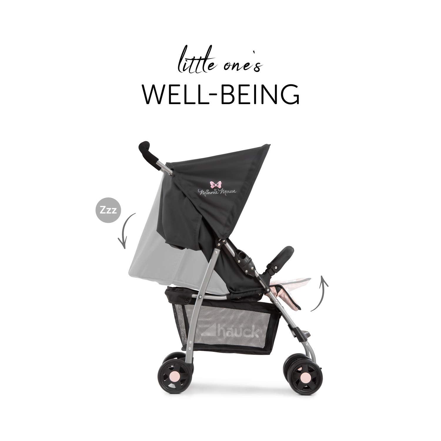 Hauck Lightweight Stroller up to 18 kg with reclining function from birth, small foldaway, sun canopy, large basket - Meloni2