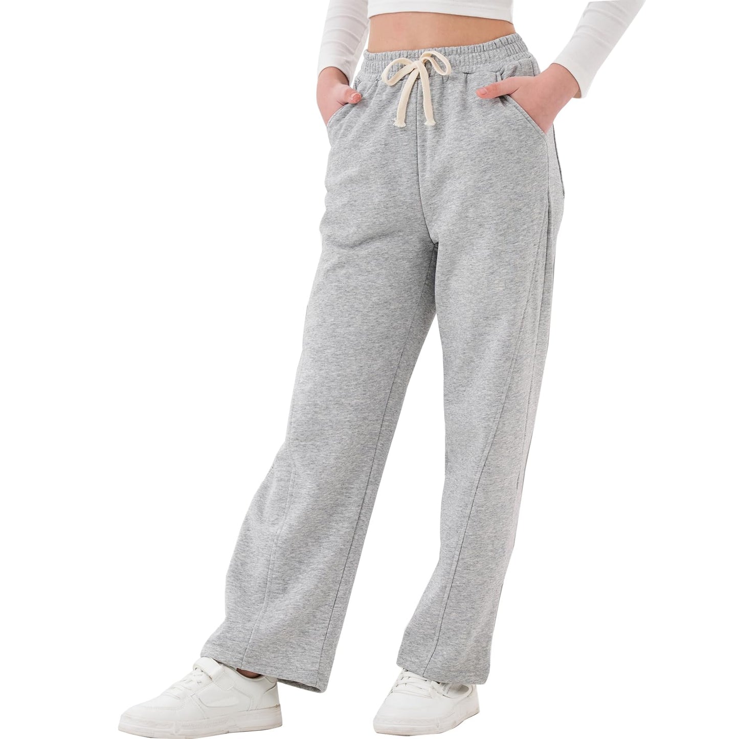 Rolanko Mädchen-Jogginghose mit Elastischem Bund, Lockere Passform, Sport-Jogginghose für Kinder, Lässiger Komfort