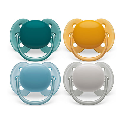 Philips Avent ultra soft Schnuller - 4er Pack, BPA-freier, extra weicher Schnuller für Babys von 0-6 Monaten, inklusive Transport- und Sterilisationsbox, (Modell SCF091/35) - Meloni2