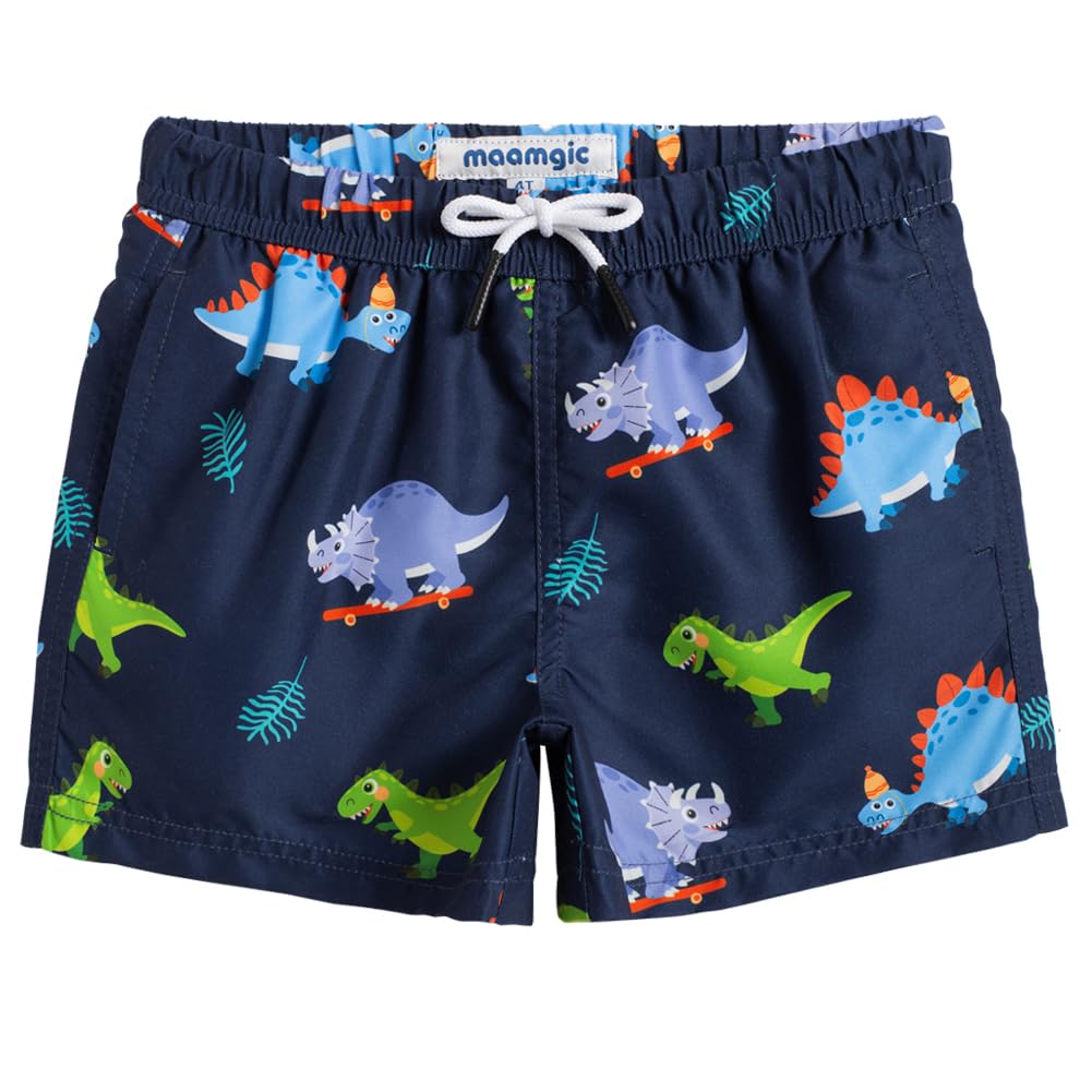 MaaMgic Badehose Jungen Sommer Badeshorts Schnelltrocknend Boardshorts mit Netzfutter Taschen und Verstellbarem Tunnelzug Urlaub Shorts