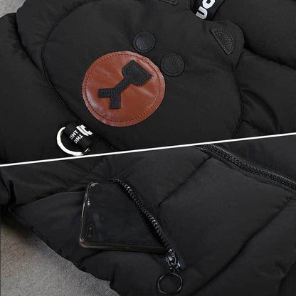 Sxshun Boy's Winter Jacket with Removable Hood Thickened Outdoor Jacket Winter Coat Down Jacket