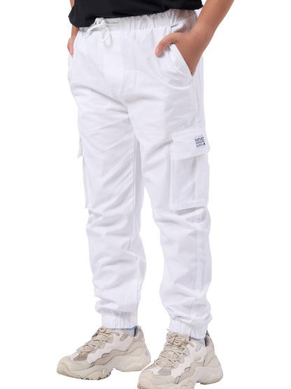NATUST Jungen Cargohose Kinder Freizeithose mit Elastischem Bund