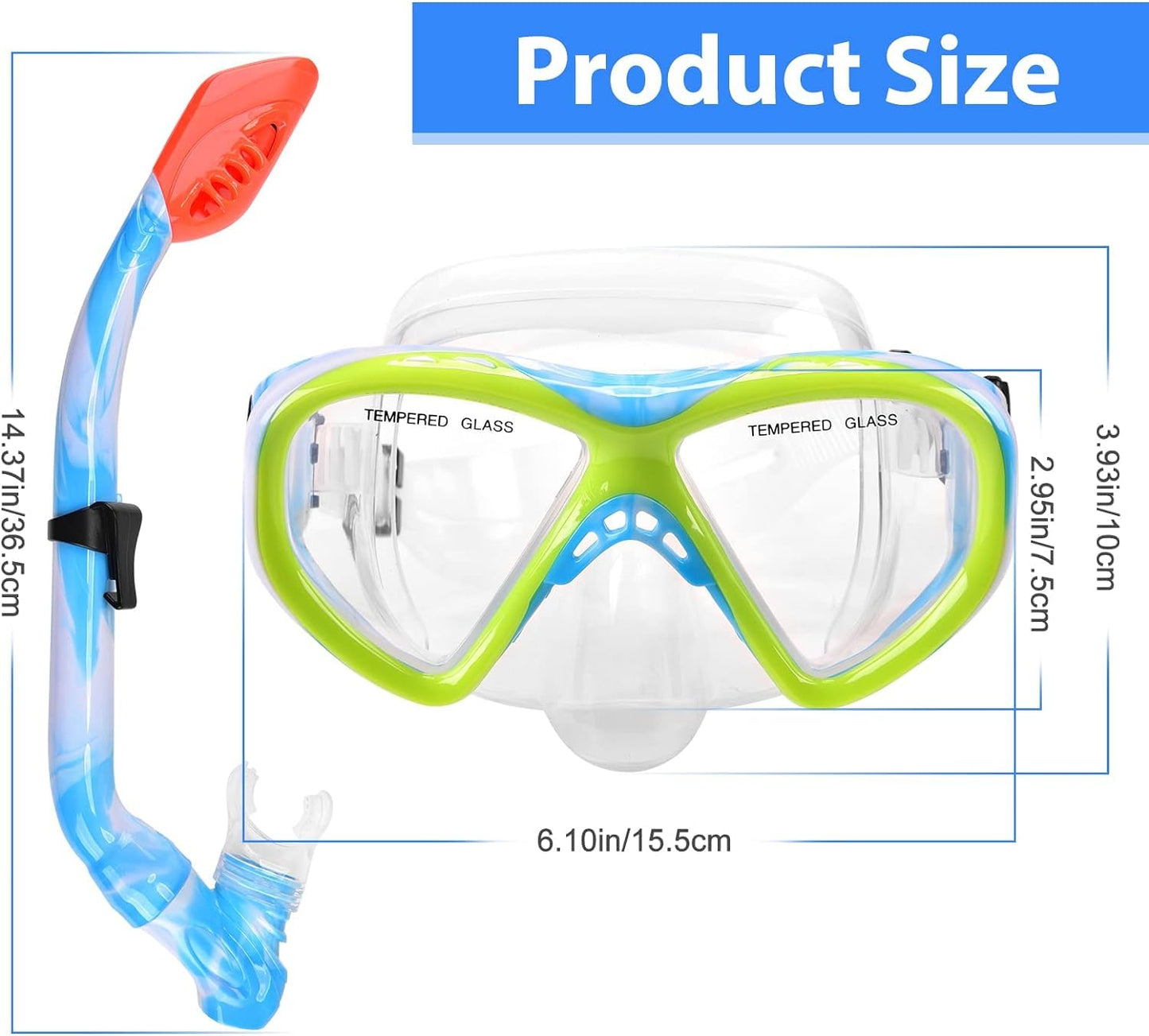 Schnorchelset Kinder - Taucherbrille Kinder mit Schnorchel Anti Leck Anti Fog HD Tauchmasken Dry Schnorchel für 4-13 Jahren Jungen Mädchen