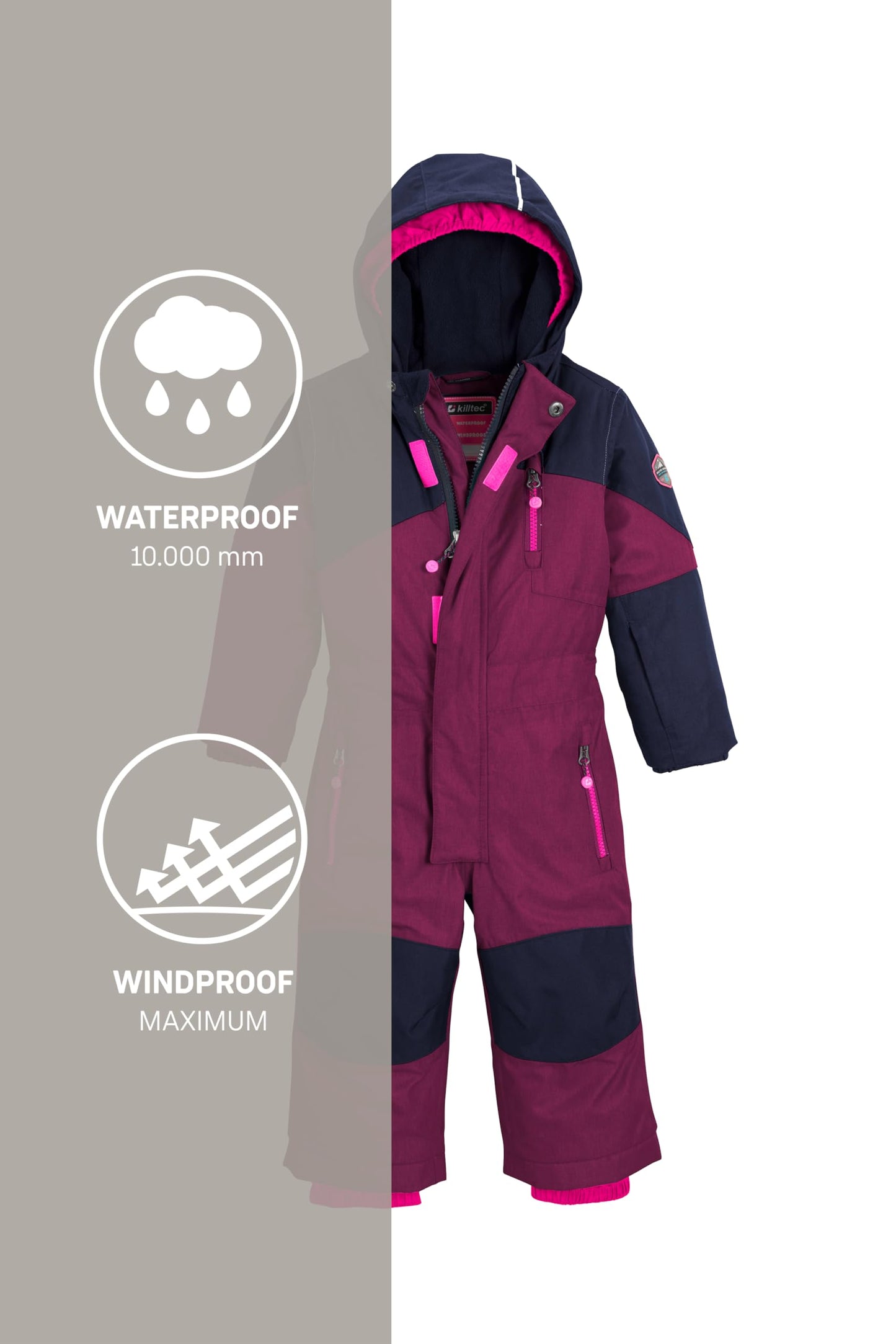Killtec Kesley Mini Ski Overall/Snowsuit with Hood Unisex Children's