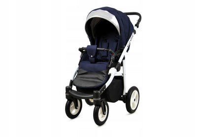 BabyLux® Kinderwagen Set 4 in 1 - Alu Way - incl. Babywanne, Buggy Sportsitz, Auto-Babyschale, ISOFIX-Basisstation - Autositz - Kinderwagenset - Kombikinderwagen mit Wickeltasche usw.