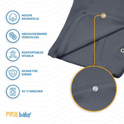 MEA BABY Unisex Baby Wickelshirt Wickeljacke Langarm, 100% Baumwolle im 5er Pack. Wickelshirt für Mädchen, Wickelshirt für Junge