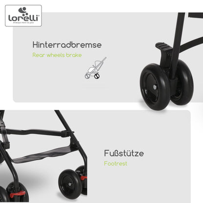 Lorelli Ultra Leichter Buggy Kinderwagen Vaya - nur 4,7kg - Kompakter Sportsitz bis 15kg, Sitzbuggy mit 5-Punkt-Gurt, faltbarem Verdeck und ergonomischen Griffen, klappbarer Reisekinderwagen, rosa - Meloni2