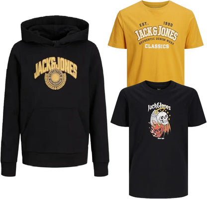 JACK & JONES Junior Kinder Jungen Kapuzenpullover Kids Hoodie Sweatshirt Sweat Shirt Hood