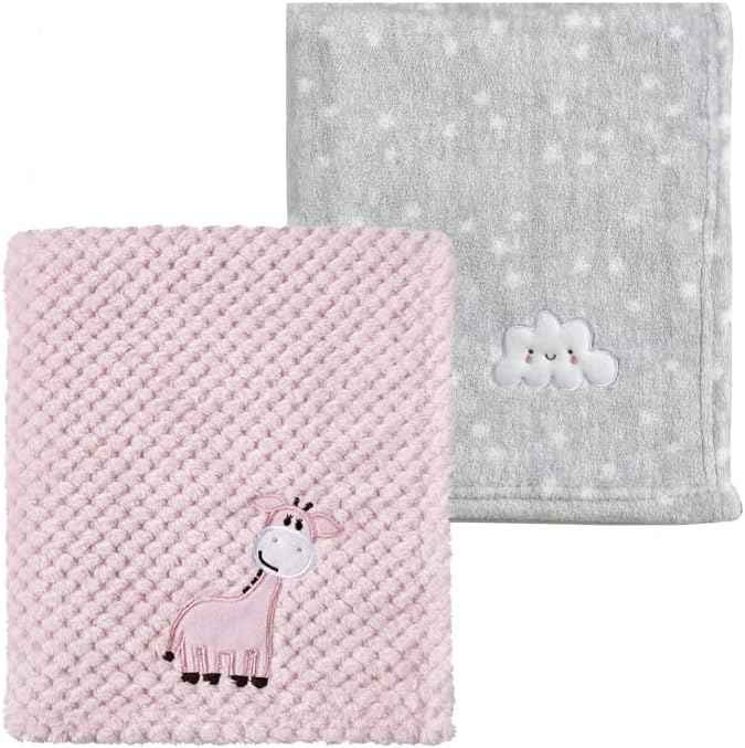 CREVENT Kleine Flauschige warme Baby-Überwurfdecke für Jungen, Kleinkinder, Kinderbett, Kinderwagen, 75 cm x 100 cm, graue Wolke