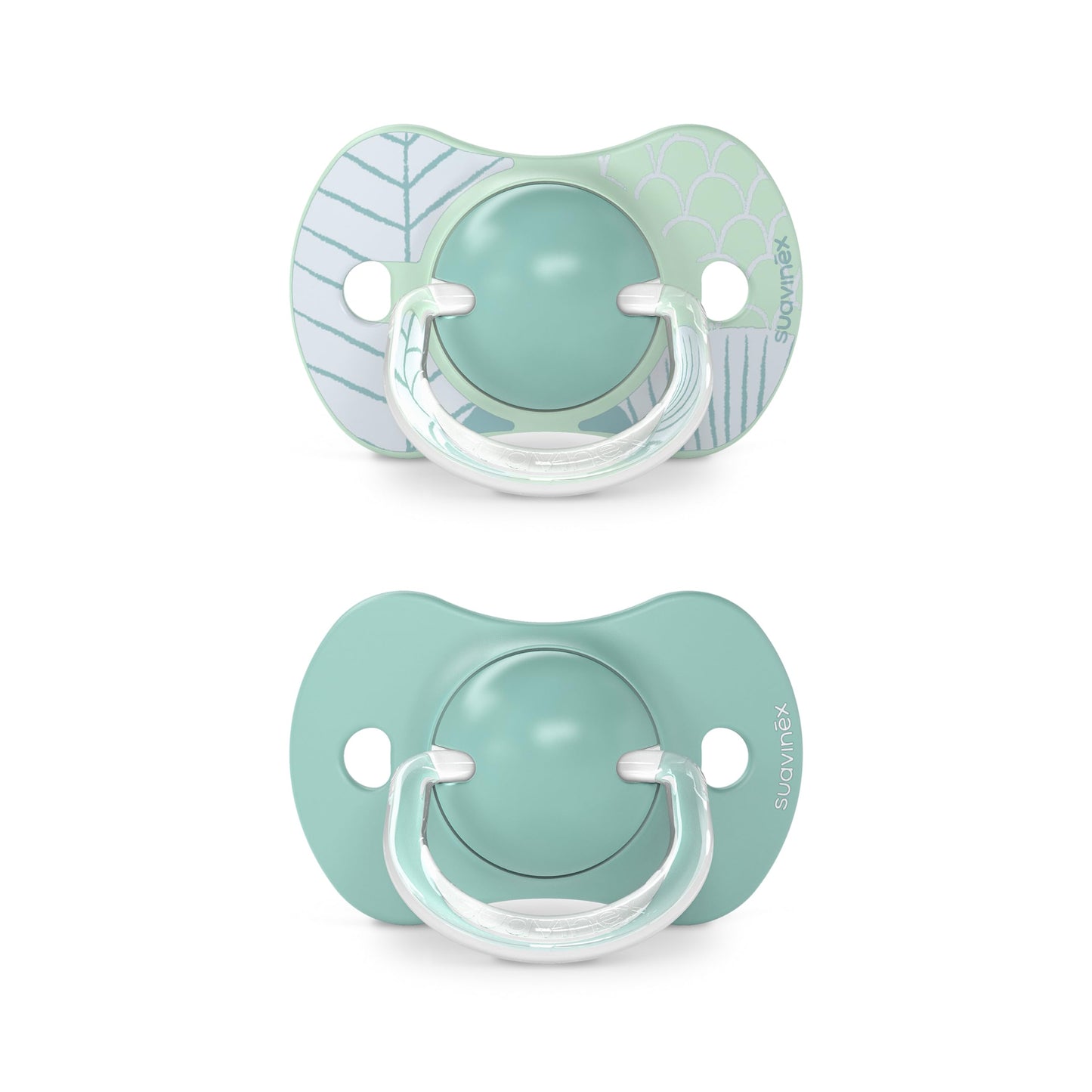Suavinex, Set mit 2 Schnullern für Babys 0-6 Monate, Symmetrisch, Super weich und flexibel, Dreams Pink, 2er-Pack