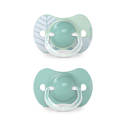 Suavinex, Set mit 2 Schnullern für Babys 0-6 Monate, Symmetrisch, Super weich und flexibel, Dreams Pink, 2er-Pack