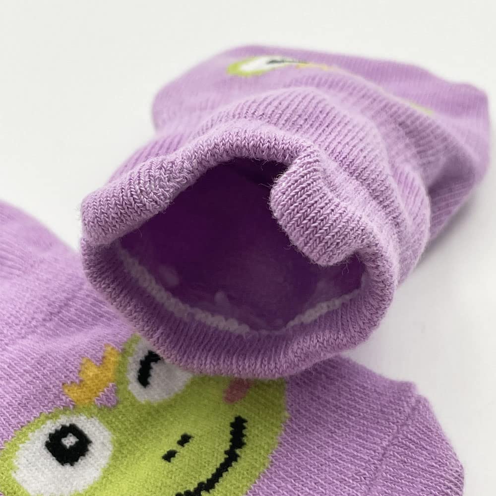 Pack of 5 Baby Toddler ABS Non-Slip Socks, Trainer Socks, Animal Motifs, Cotton