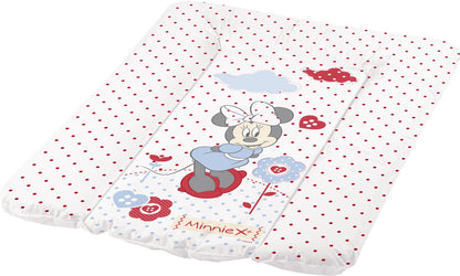 KiNDERWELT Premium Wickelauflage, wasserdichte Wickelunterlage mit Hippo, 50x70 cm, abwaschbare Wickeltischauflage in Weiß, leicht zu tragen, erhöhter Liegekomfort