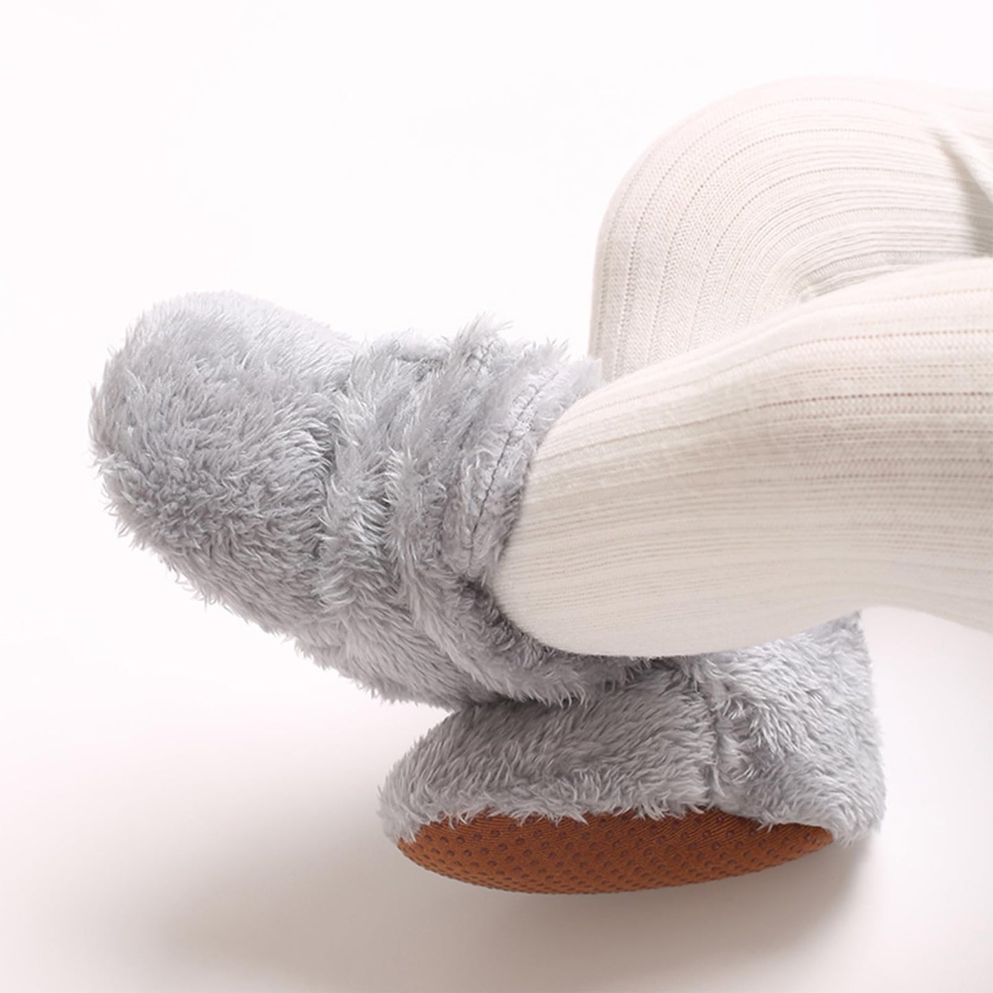 TMEOG Baby Winter Shoes Thermal Baby Shoes Crawling Shoes Fleece Baby Boots Non-Slip Warm Booties Baby Boots Lined Newborn Walk Shoes for Girls Boys 0-18 Months