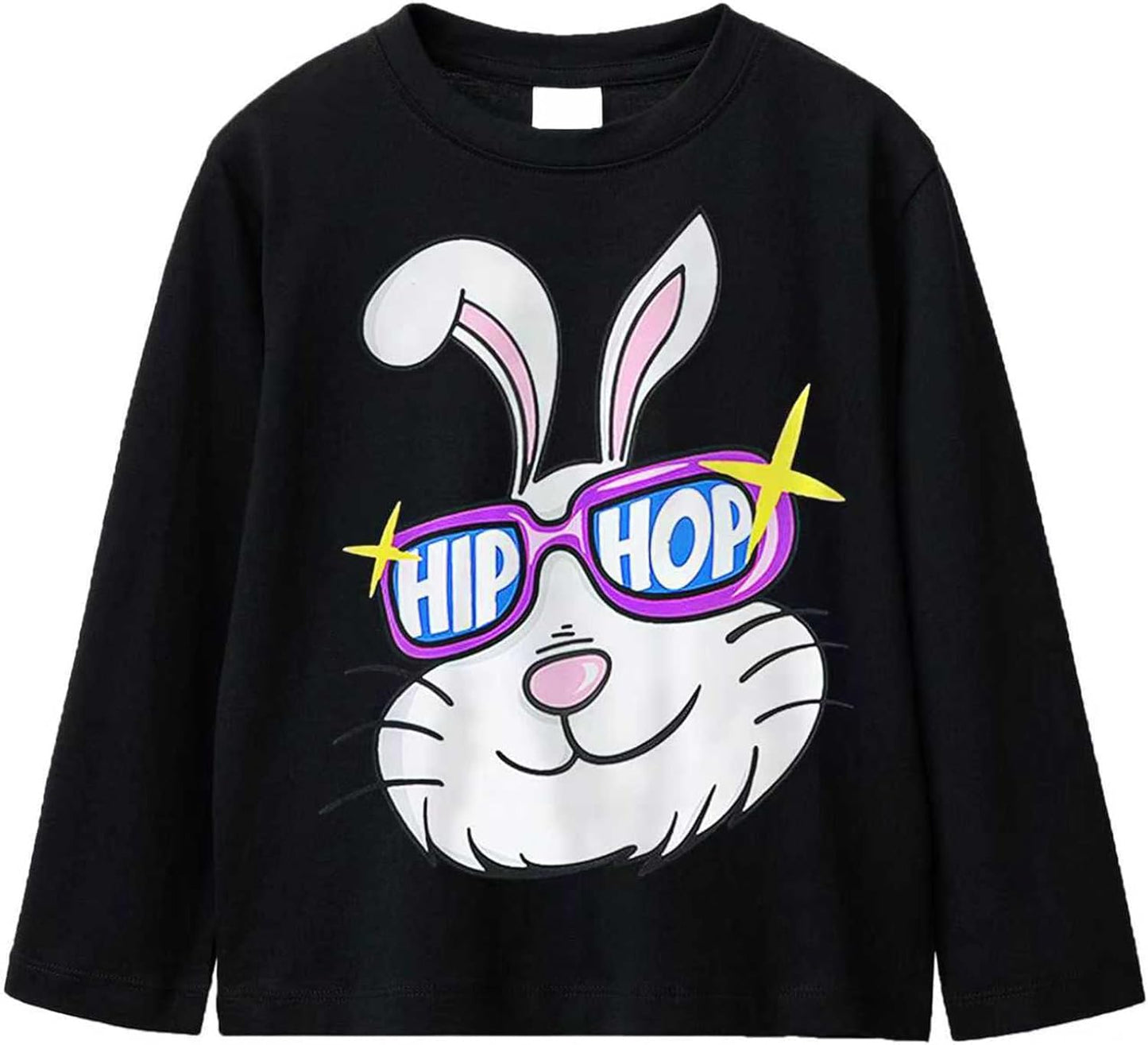 Kinder Hase Langarmshirt für Mädchen Jungen Baumwolle Rundhals Langarm Shirt Ostergeschenke Cartoon Bunny Oberteile Tops 2-7 Jahre