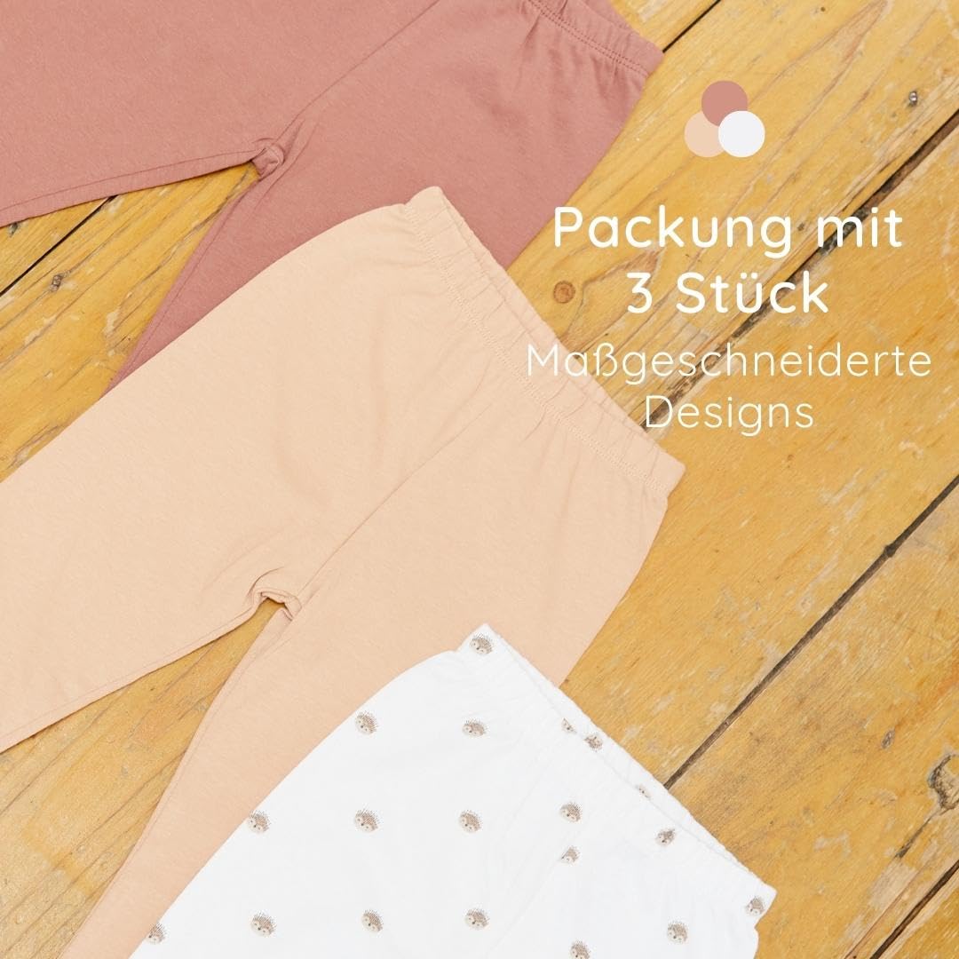 Bramble & Bear (3er-Pack) weiche Leggings für Babys und Kleinkinder – sanfte Unisex Leggings für 0-3 Jahre
