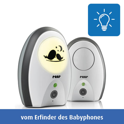 reer Rigi Babyphone mit Gegensprechfunktion, 300 m Reichweite, FHSS, Nachtlicht, VOX & ECO-Modus