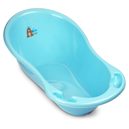 Baby Badewanne mit Gestell 4 Set TÜV Rheinland zertifiziert! Babybadewannen + Baby Badewannensitz +Abfluss + Gestell - Babywanne mit Ständer! Baby Pflegeset für Neugeborene.